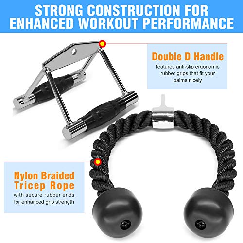 Yes4All 2-in-1 Cable Attachment for Triceps