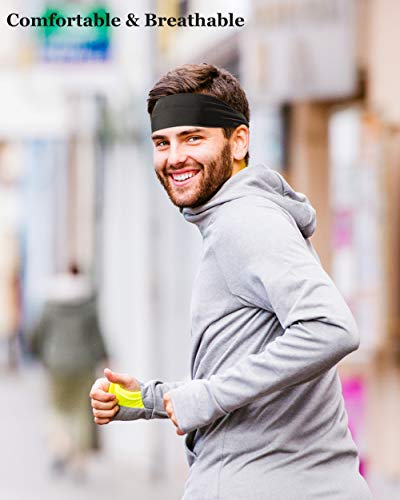 Vgogfly 4-Pack Men's Running Headbands & Sweatbands