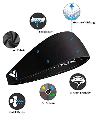 Vgogfly 4-Pack Men's Running Headbands & Sweatbands