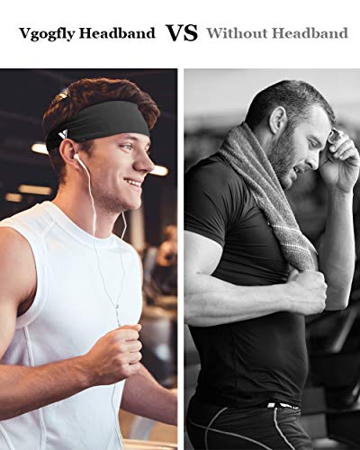 Vgogfly 4-Pack Men's Running Headbands & Sweatbands