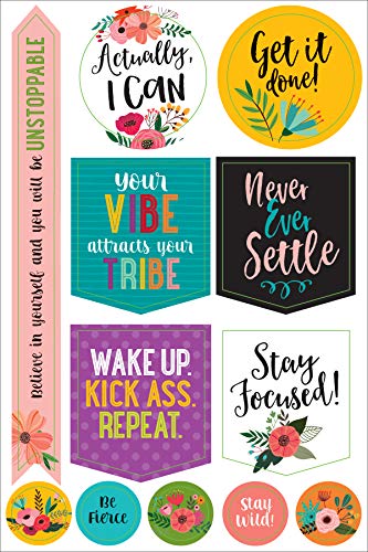 Wake Up Kick Ass Repeat Planner Stickers Set