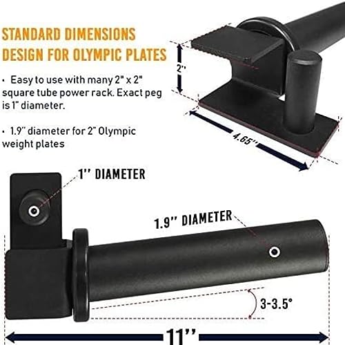 Yes4All Olympic Weight Plate Holder for Power Racks
