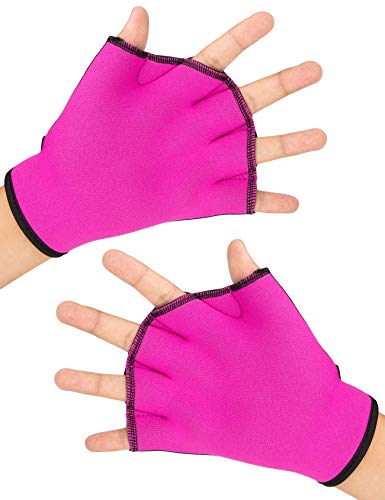 FitsT4 Webbed Paddle Swim Gloves for Aqua Fitness