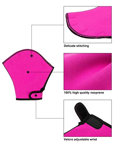 FitsT4 Webbed Paddle Swim Gloves for Aqua Fitness