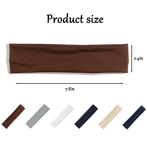 Yiwafu 6 Pack Non-Slip Yoga Headbands for Women