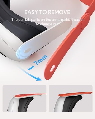 Aubika Adjustable Orange Head Strap for Meta Quest