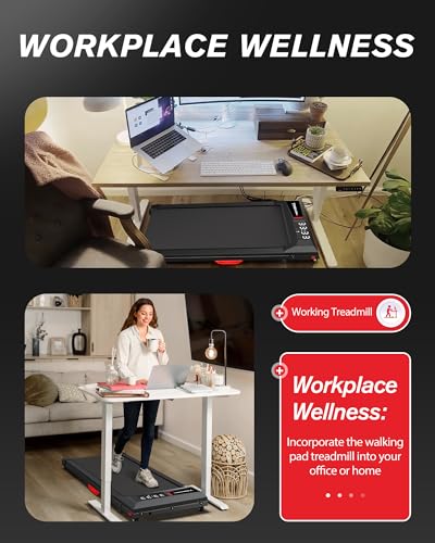 Compact Under Desk Incline Treadmill for Cardio