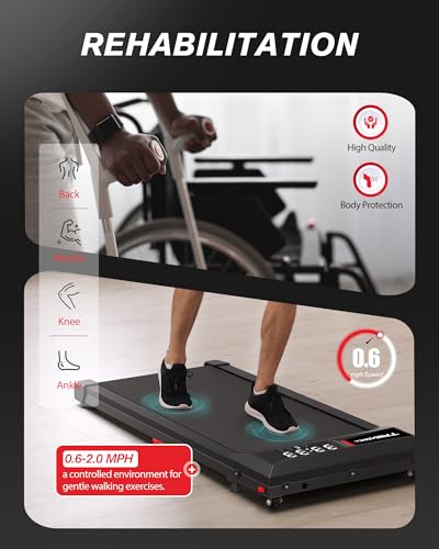 Compact Under Desk Incline Treadmill for Cardio