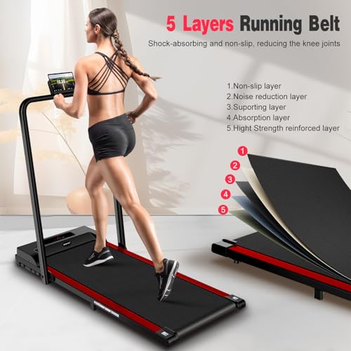 MUDFAC 2-in-1 Compact Walking Pad Treadmill