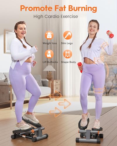 Niceday Stair Stepper with Resistance Bands, LCD Monitor