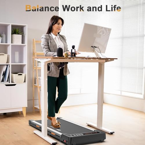 Elseluck 2-in-1 Under Desk Walking Treadmill