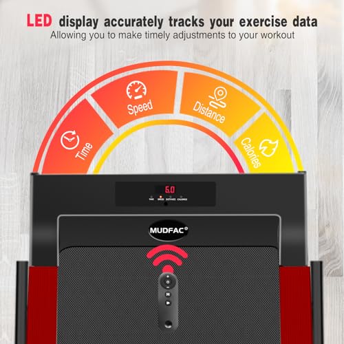 MUDFAC 2-in-1 Compact Walking Pad Treadmill