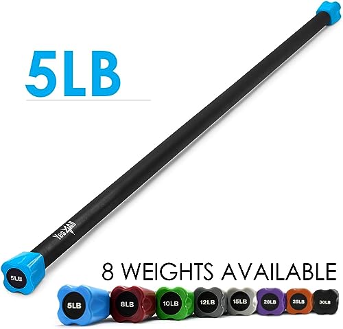 Yes4All Weighted Pilates Bar for Total Body Workout