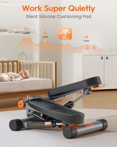 Niceday Stair Stepper with Resistance Bands, LCD Monitor