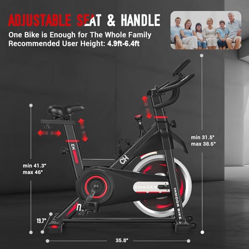 CHAOKE Indoor Exercise Bike with LCD Monitor
