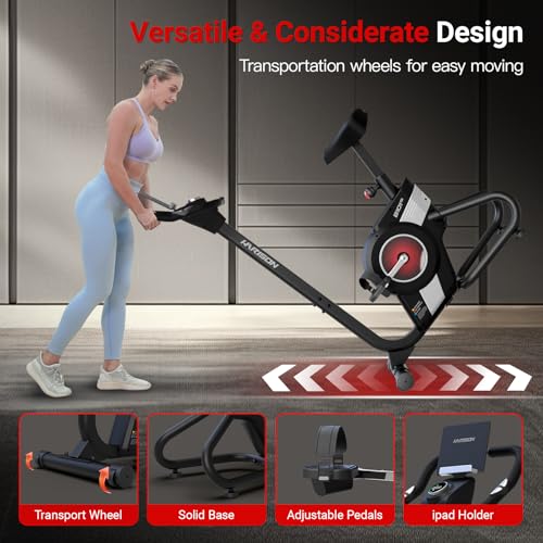 HARISON Self-Powered Upright Exercise Bike with Bluetooth