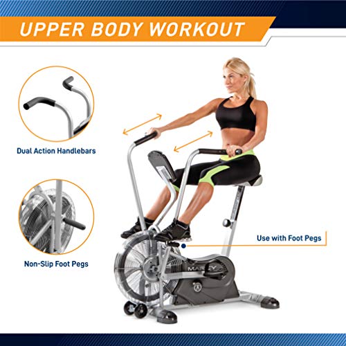 Marcy Adjustable Upright Fan Bike for Cardio