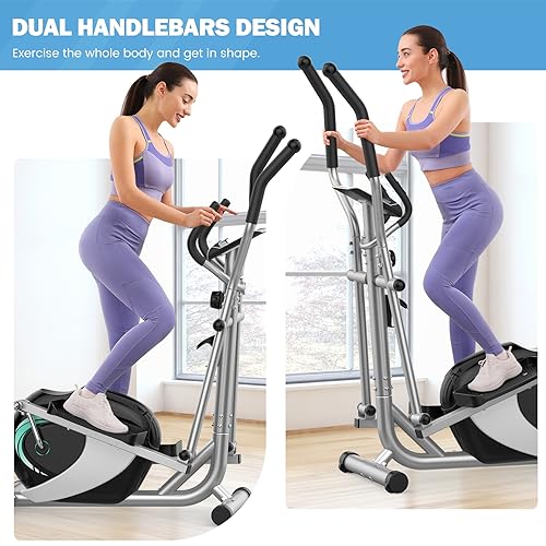 Dripex Magnetic Elliptical Trainer with Heart Rate Monitor