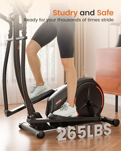 Ultra-Quiet Home Elliptical Machine with LCD Display