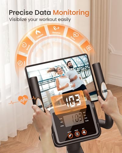 Ultra-Quiet Home Elliptical Machine with LCD Display