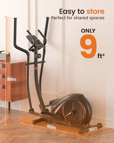 Ultra-Quiet Home Elliptical Machine with LCD Display