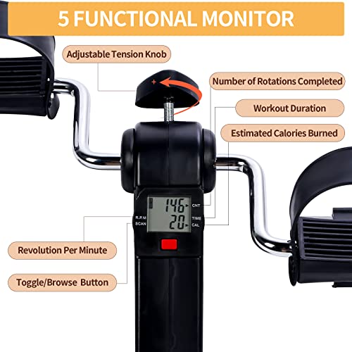 YSSOA Portable Folding Under Desk Exercise Bike