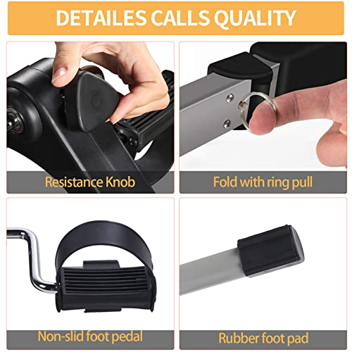 YSSOA Portable Folding Under Desk Exercise Bike