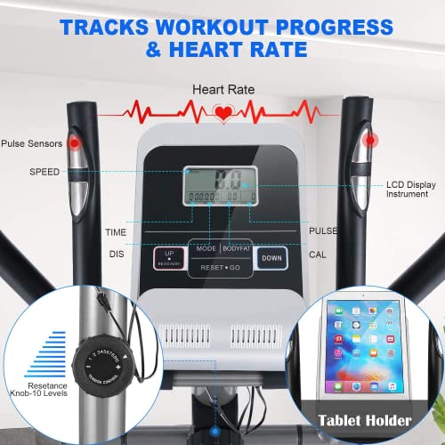 Home Elliptical Cross Trainer with 10 Resistance Levels
