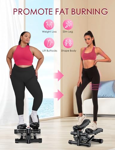 KitGody Mini Stepper with Resistance Bands, Adjustable Fitness