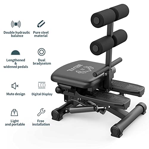 BESVIL 2-in-1 Home Stepper and Ab Machine