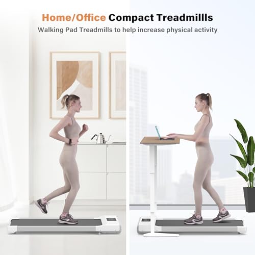 2-in-1 Under Desk Treadmill with Remote Control