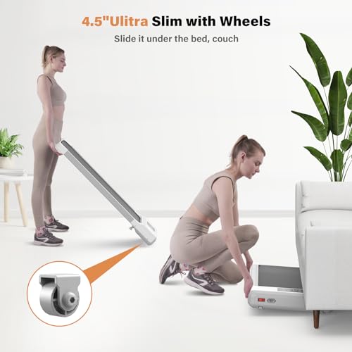 2-in-1 Under Desk Treadmill with Remote Control