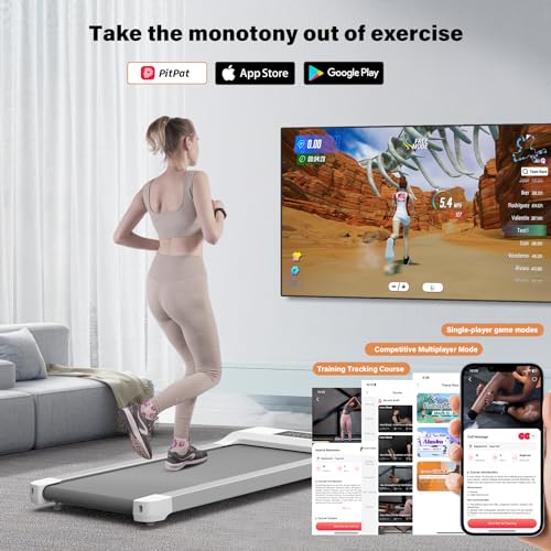 2-in-1 Under Desk Treadmill with Remote Control