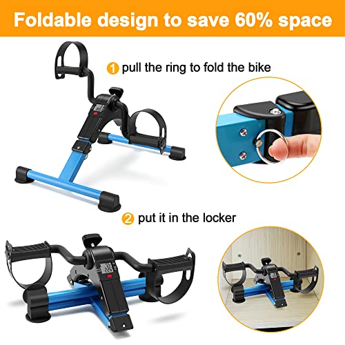 Portable Folding Exercise Bike with LCD Display
