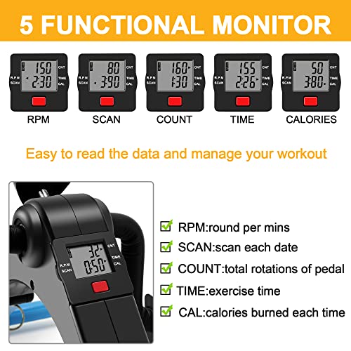 Portable Folding Exercise Bike with LCD Display