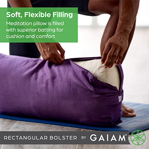 Gaiam Long Yoga Bolster Meditation Pillow