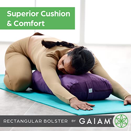 Gaiam Long Yoga Bolster Meditation Pillow