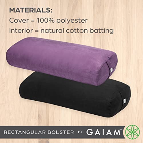 Gaiam Long Yoga Bolster Meditation Pillow