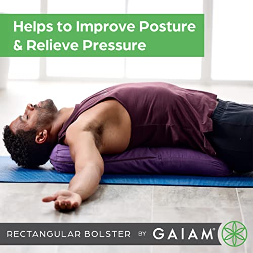 Gaiam Long Yoga Bolster Meditation Pillow