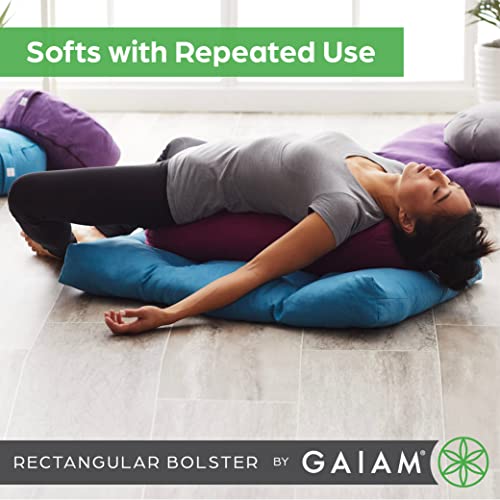 Gaiam Long Yoga Bolster Meditation Pillow