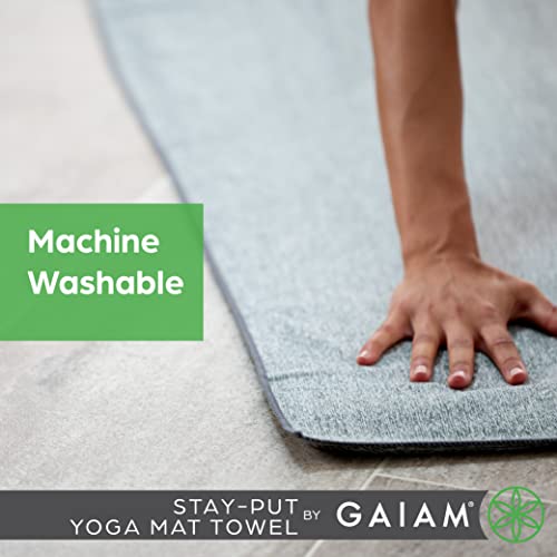 Gaiam Lake Stay Put Yoga Towel Mat 68"x24