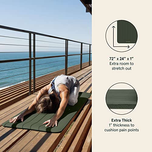 Retrospec Solana 1" Non-Slip Yoga Mat - Wild Spruce