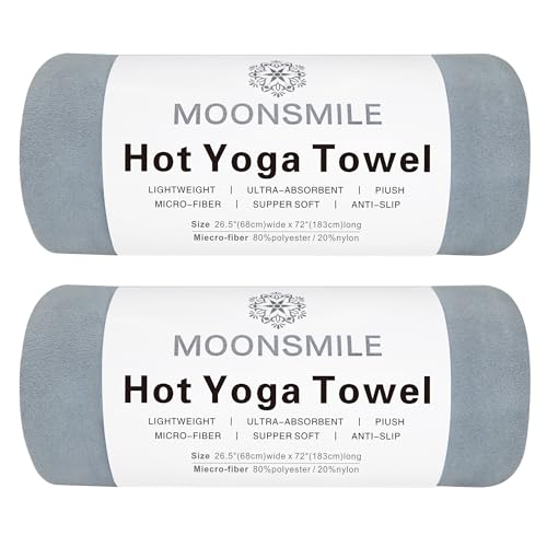 Moonsmile Hot Yoga Mat Towels - 2 Pack