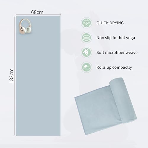 Moonsmile Hot Yoga Mat Towels - 2 Pack