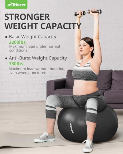 Trideer Yoga & Exercise Ball - 5 Sizes Available