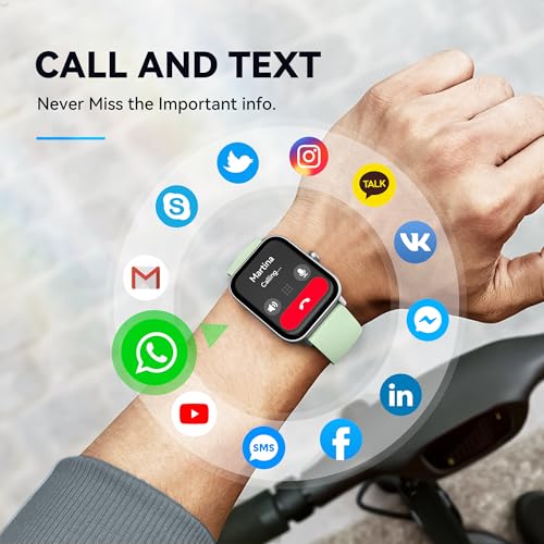 Woneligo 1.8" Smart Watch with Bluetooth and Alexa