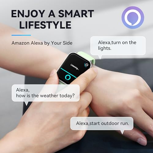 Woneligo 1.8" Smart Watch with Bluetooth and Alexa