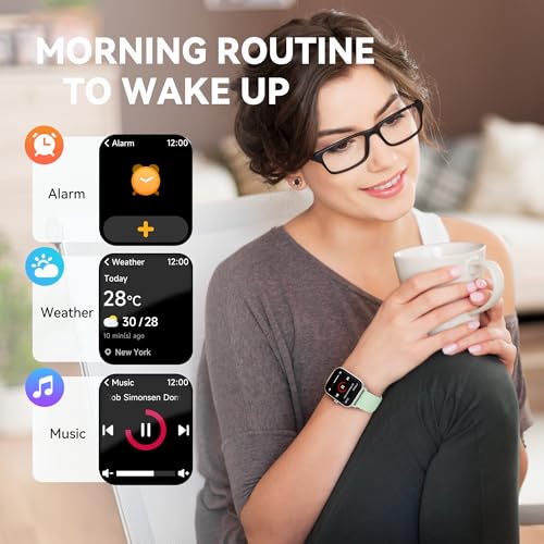 Woneligo 1.8" Smart Watch with Bluetooth and Alexa