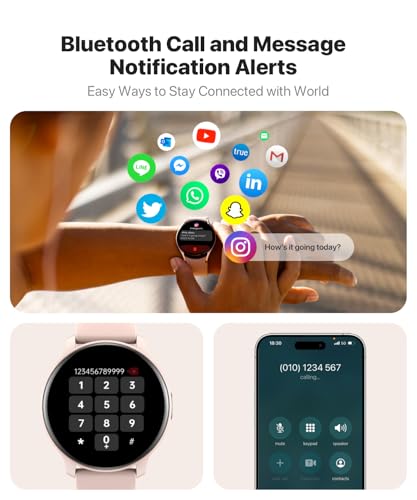 Versatile Fitness Smartwatch for Calls & Health Tracking