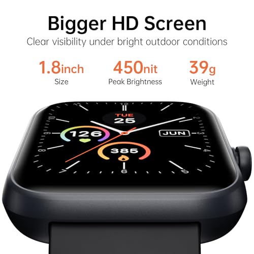 Smart Watch with Large Display for Fitness Tracking